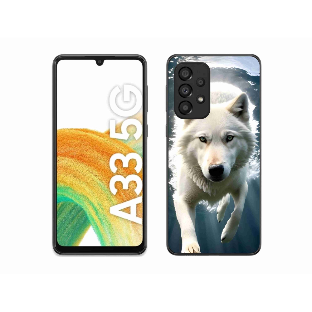 Gél védőburkolat mmCase Samsung Galaxy A33 5G - fehér farkas