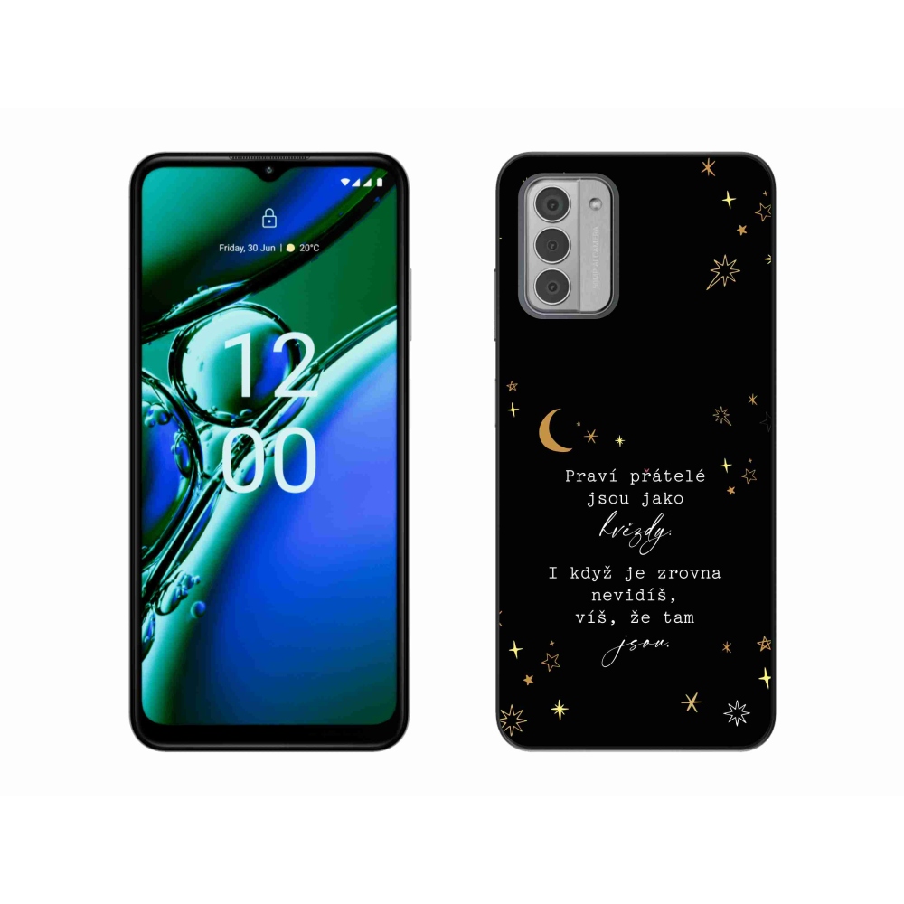Zselés borítás mmCase a Nokia G42 készülékhez - idézem 6 fekete háttér