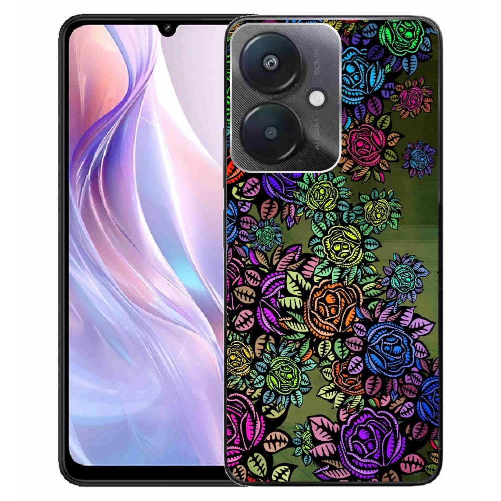 Gél borító mmCase a Xiaomi Redmi 13C 5G számára - virágok 6