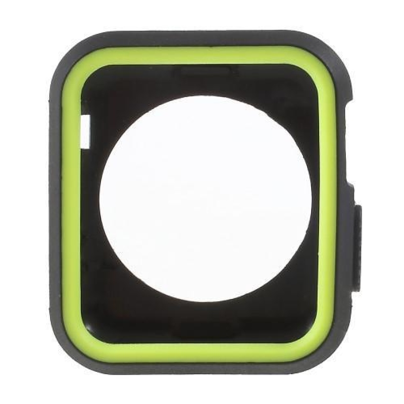 Keretes zselés tok Apple Watch 42mm órához - fekete/zöld