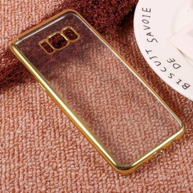 Keretes zselés tok Samsung Galaxy S8 Plus készülékhez - arany színben