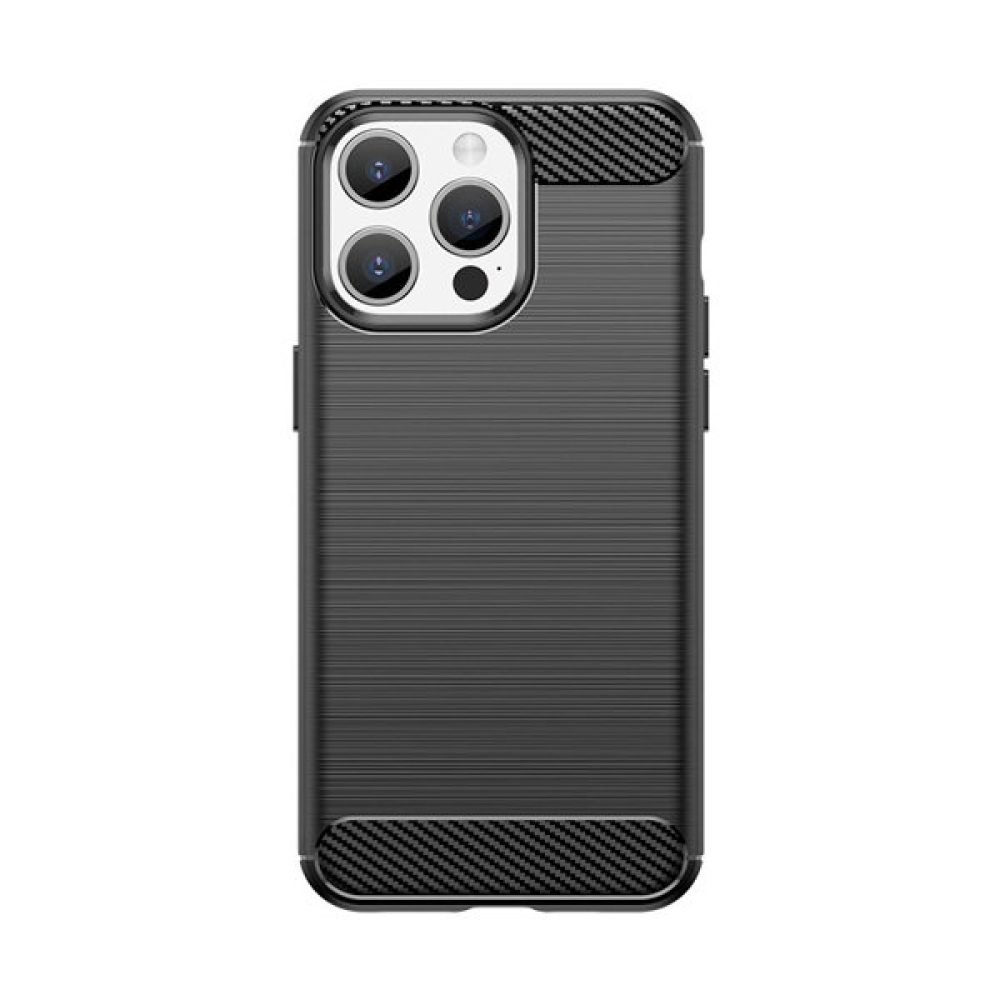 Carbon tartós gél tok iPhone 15 Pro Max készülékhez - fekete