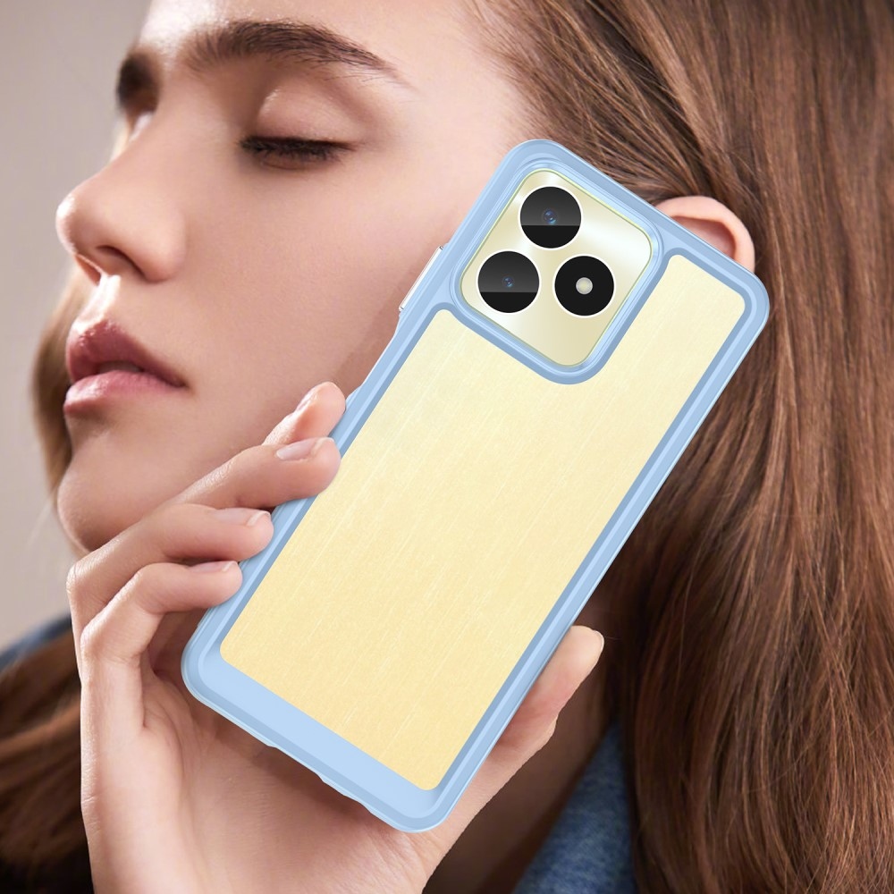 Gél tok fix hátlappal a Realme C51/C53 készülékhez - kék