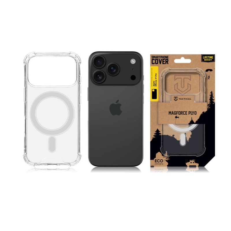 Taktikai MagForce Plyo borítás Apple iPhone 17 Pro készülékhez Átlátszó