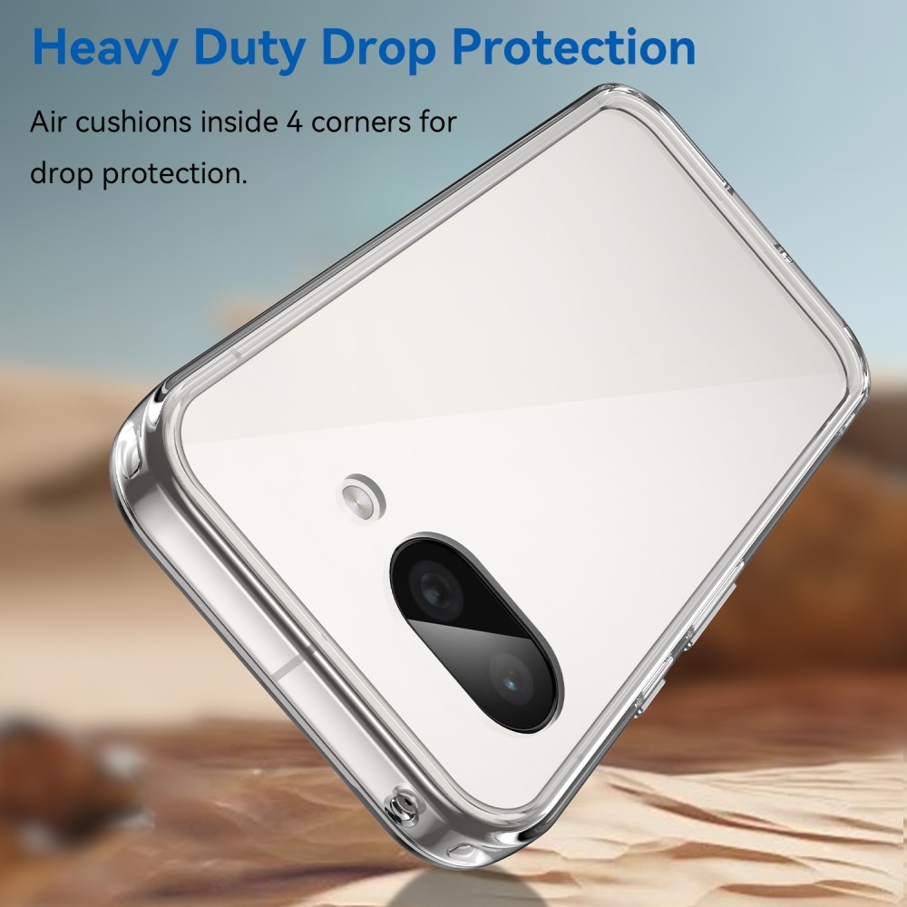 Gél tok kemény hátlappal a Google Pixel 9a számára - átlátszó