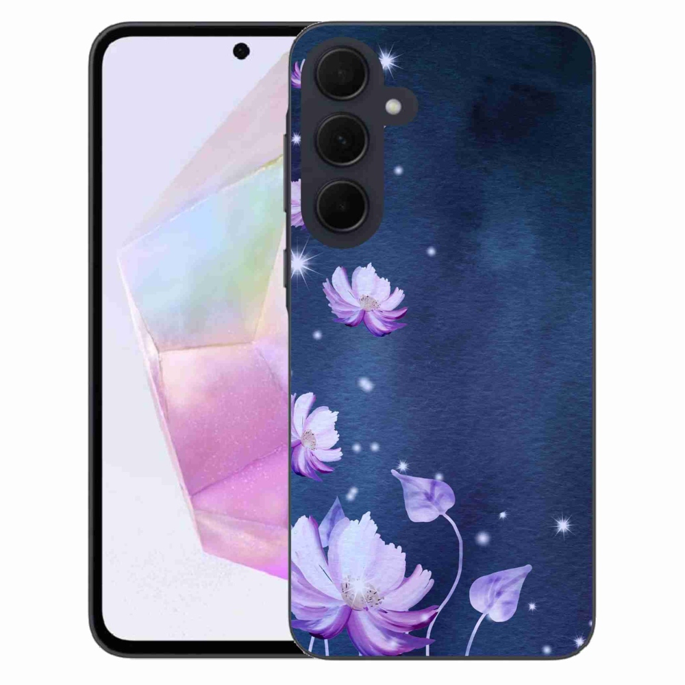 Gél tok mmCase a Samsung Galaxy A35 5G készülékhez - hulló virágok