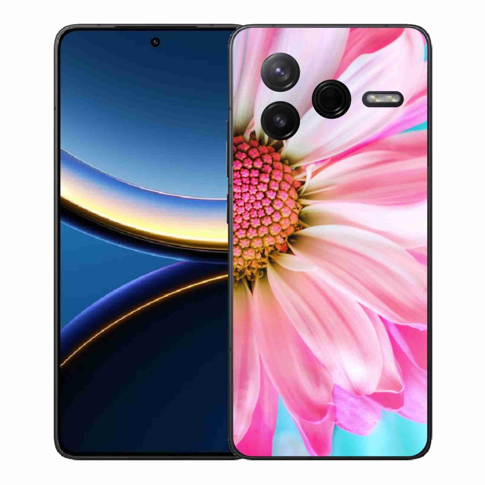 Gél borítás mmCase a Xiaomi Poco F7 Pro számára - rózsaszín virág