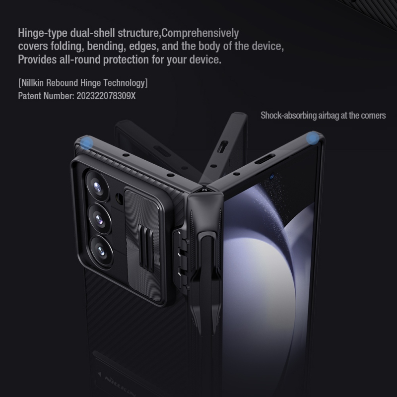 Nillkin CamShield FOLD Slot+Stand Back Cover for Samsung Galaxy Z Fold 6 Fekete fekete