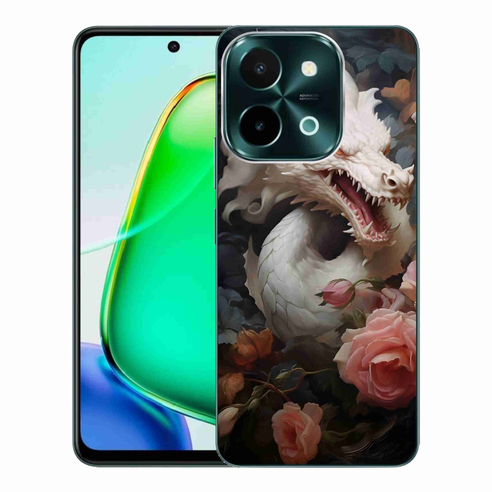 Gél borítás mmCase a Vivo Y28-on - fehér sárkány