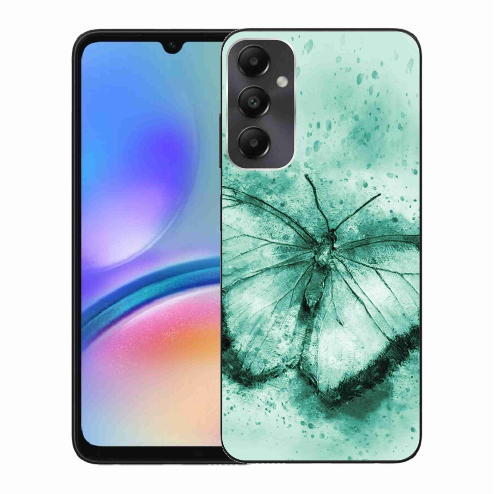 Gél tok mmCase Samsung Galaxy A05s készülékhez - zöld pillangó