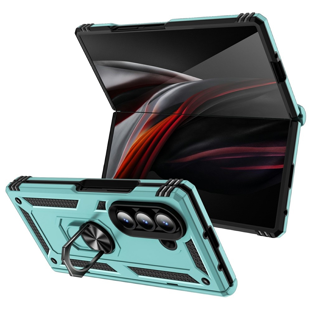 Gyűrűálló borítás Samsung Galaxy Z Fold7 5G készülékhez - kék-zöld