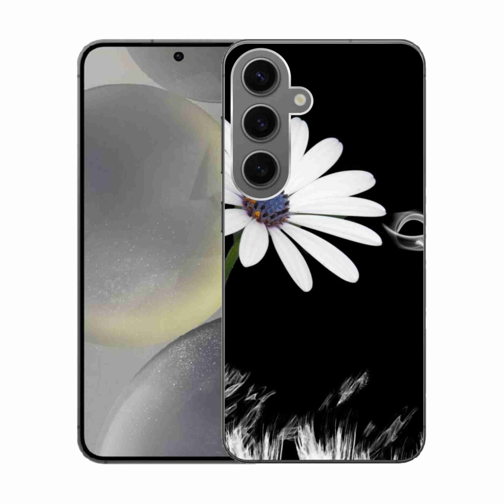 Gél védőhuzat mmCase Samsung Galaxy S24 készülékhez - fehér virág