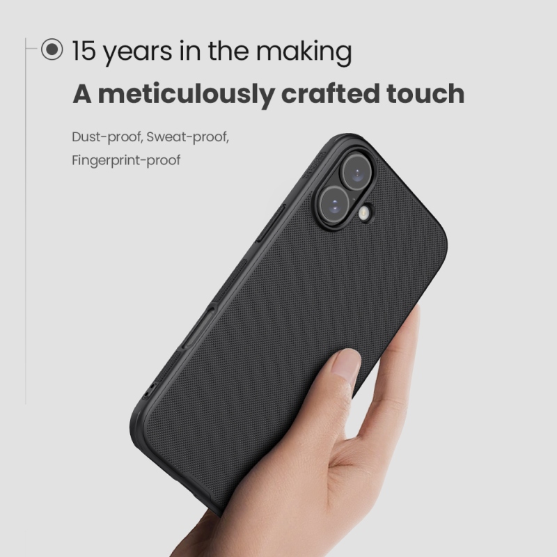 Nillkin Super Frosted PRO mágneses hátlap az Apple iPhone 16 Plus készülékhez Fekete
