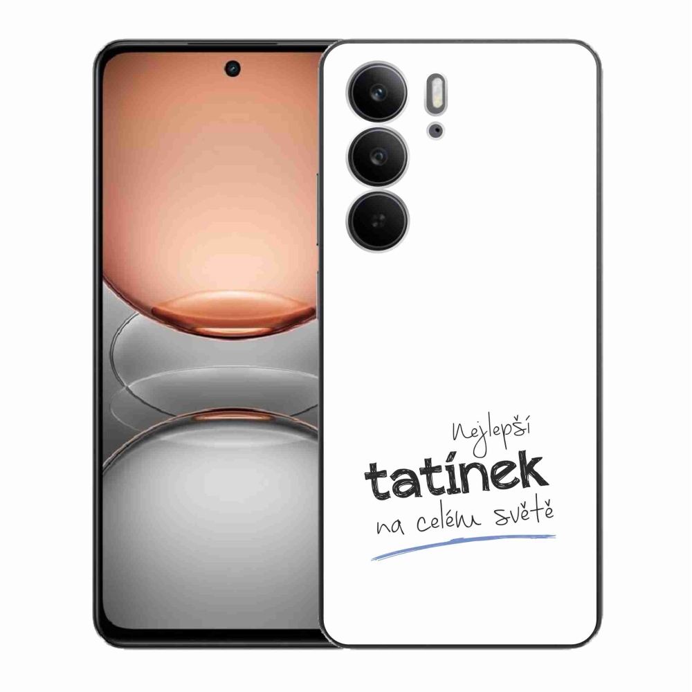 Gél borító mmCase a Realme C75-ön - legjobb apuci 4 fehér háttérrel
