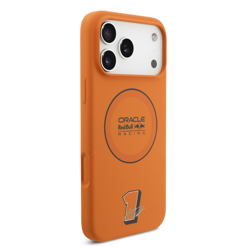 Red Bull szilikon kék gyűrűs MagSafe hátlap iPhone 17 Pro Max narancssárga színű készülékhez