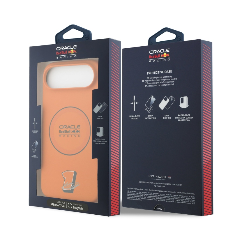 Red Bull szilikon kék gyűrűs MagSafe hátlap iPhone Air narancssárga készülékhez