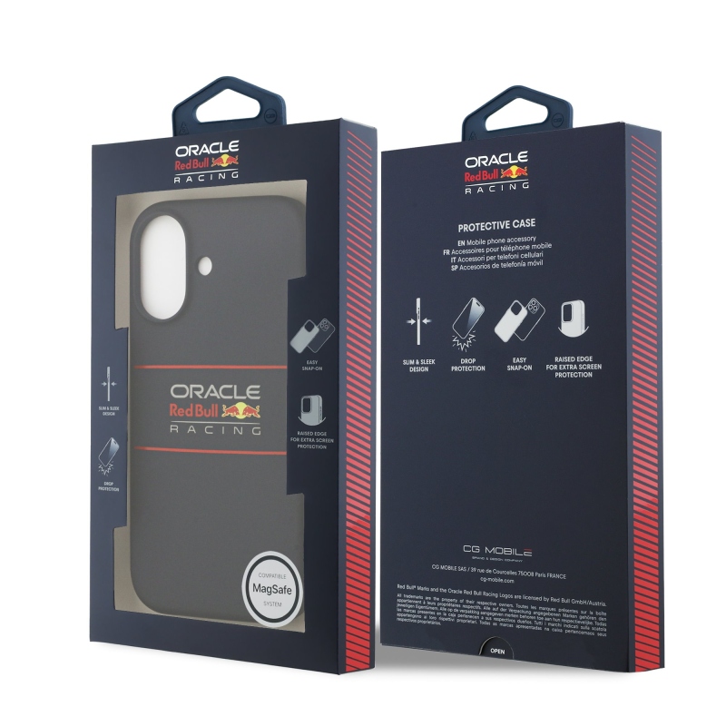 Red Bull szilikon vízszintes logós MagSafe hátlap iPhone 17-hez, sötétkék