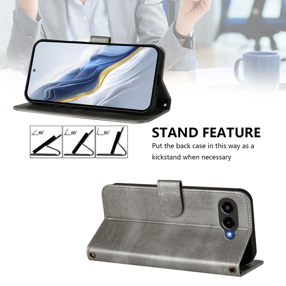 Retros könyv tok T-Mobile T Phone 3 készülékhez - szürke