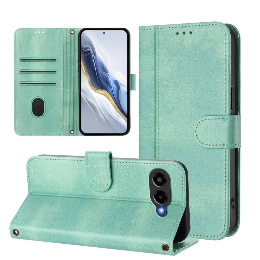 Retros könyv tok a T-Mobile T Phone 3 készülékhez - világoszöld