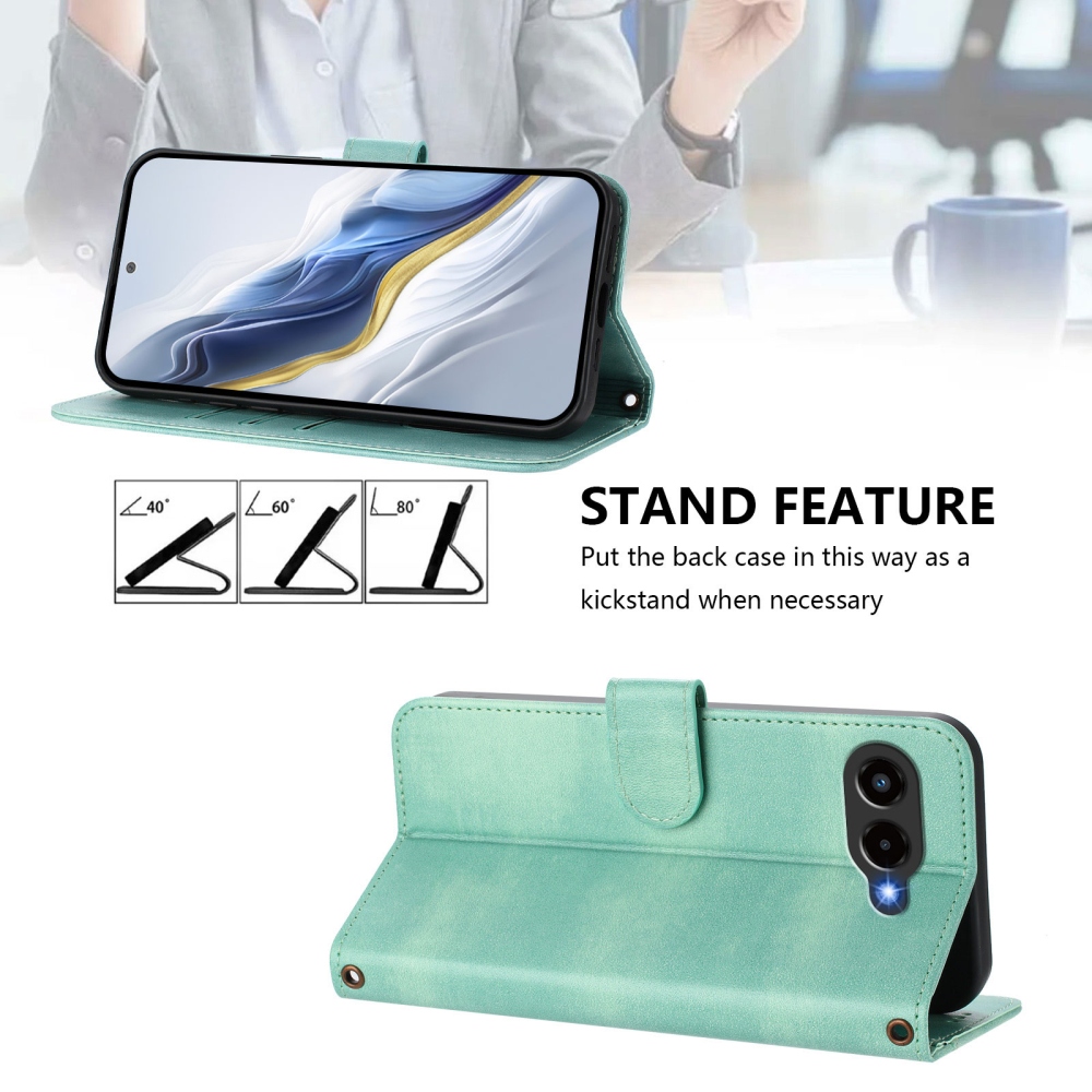 Retros könyv tok a T-Mobile T Phone 3 készülékhez - világoszöld