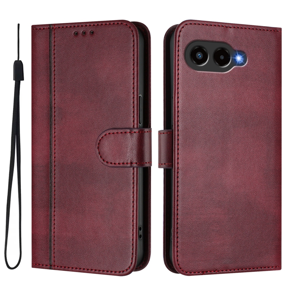 Retros könyv tok T-Mobile T Phone 3 készülékhez - bordó színű