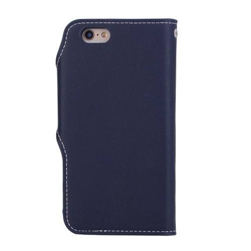 Retro PU bőr tok iPhone 6 Plus és 6s Plus készülékhez - kék