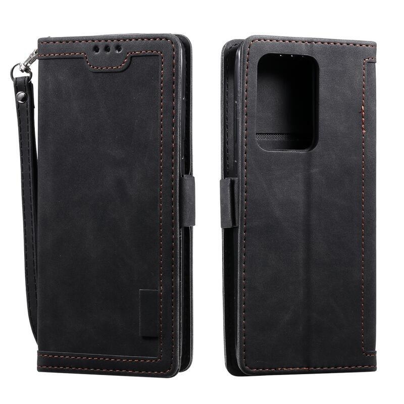 Retro záródó tok Samsung Galaxy Note 20 Ultra készülékhez - fekete