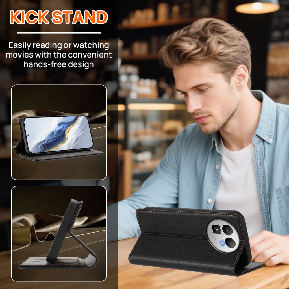 RFIDS könyvtáska a Realme GT 8 Pro 5G készülékhez - fekete