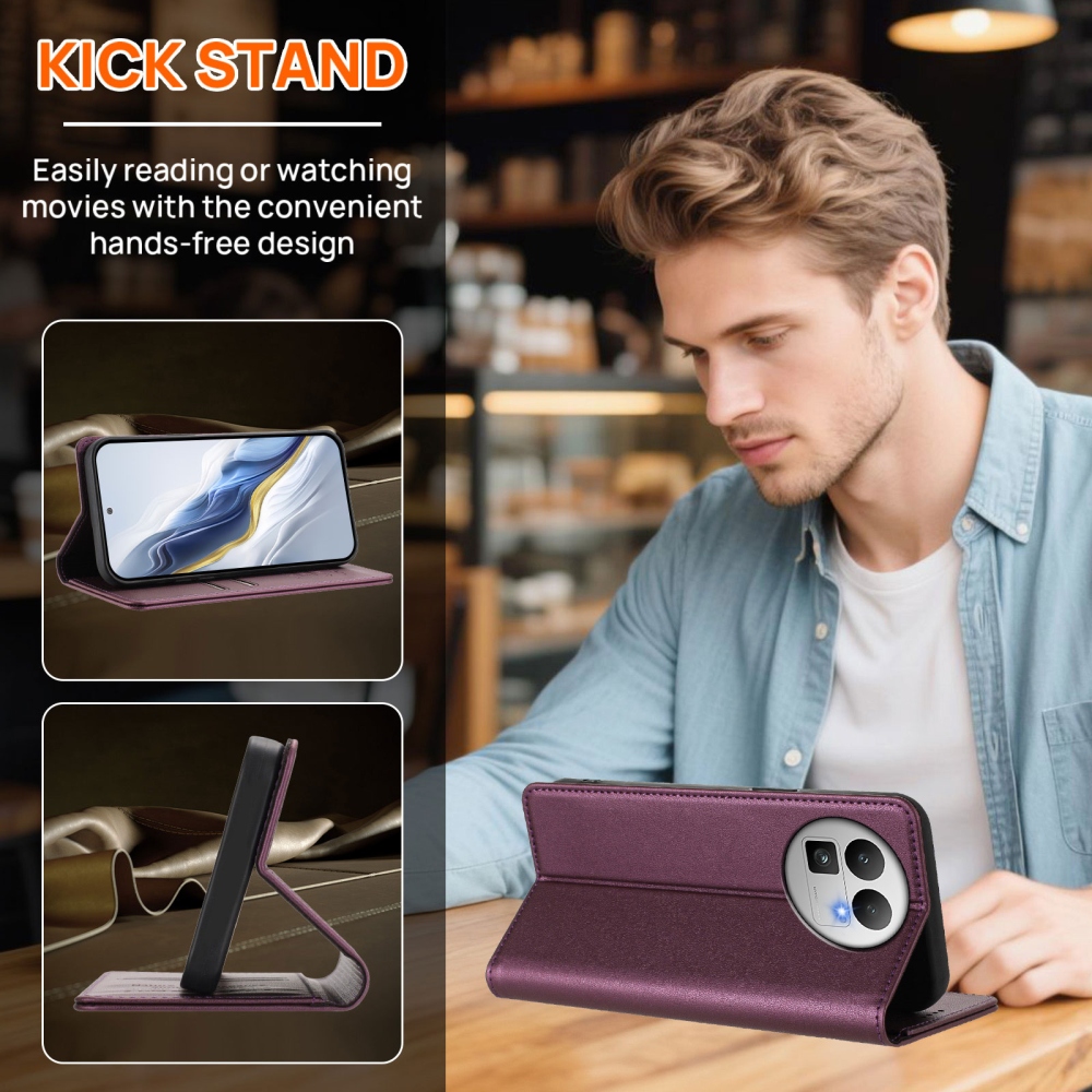 RFIDS könyvtáska a Realme GT 8 Pro 5G készülékhez - lila