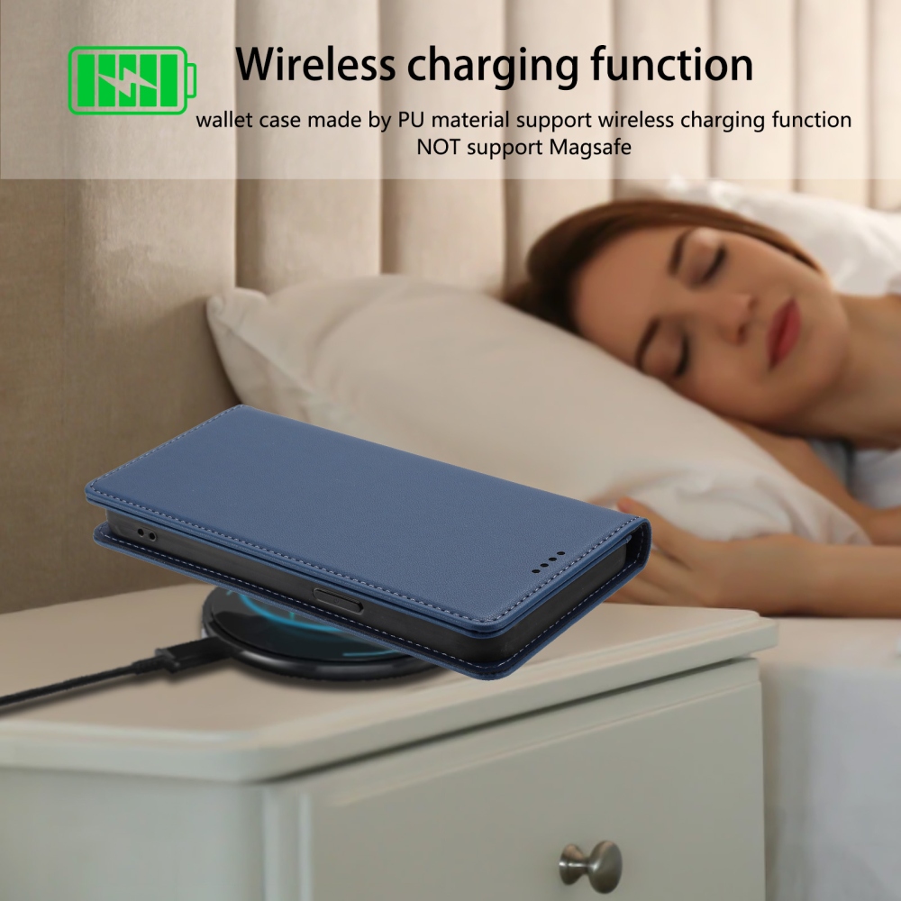 RFIDS könyvtáska Realme GT 8 Pro 5G készülékhez - sötétkék