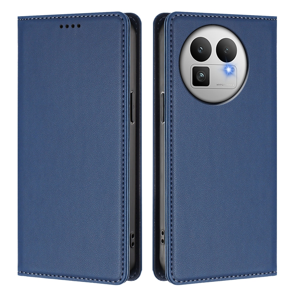 RFIDS könyvtáska Realme GT 8 Pro 5G készülékhez - sötétkék