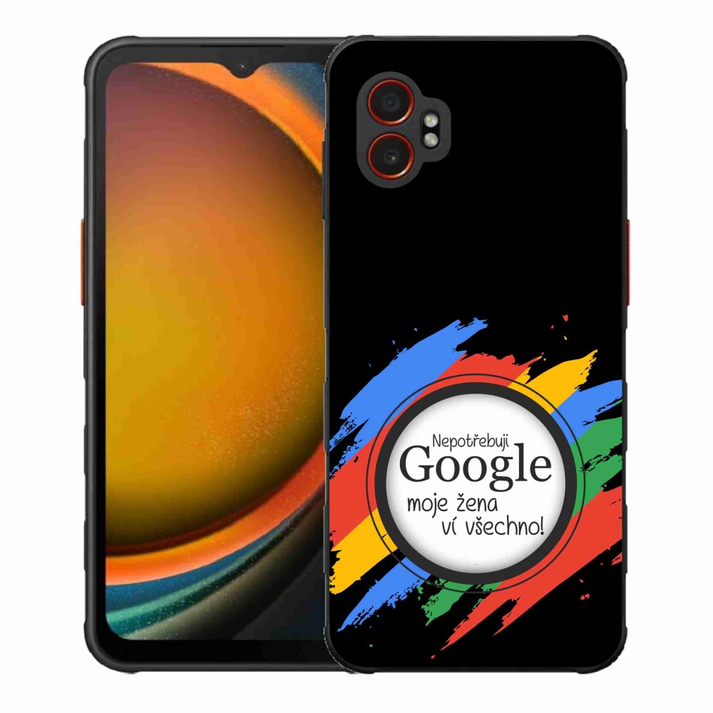 Gél borító mmCase Samsung Galaxy Xcover 7 Pro - a nő mindent tud fekete háttérrel