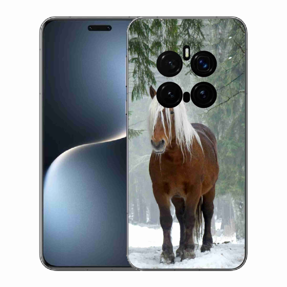 Zselés borítás mmCase a Honor Magic 7 Pro 5G számára - ló az erdőben