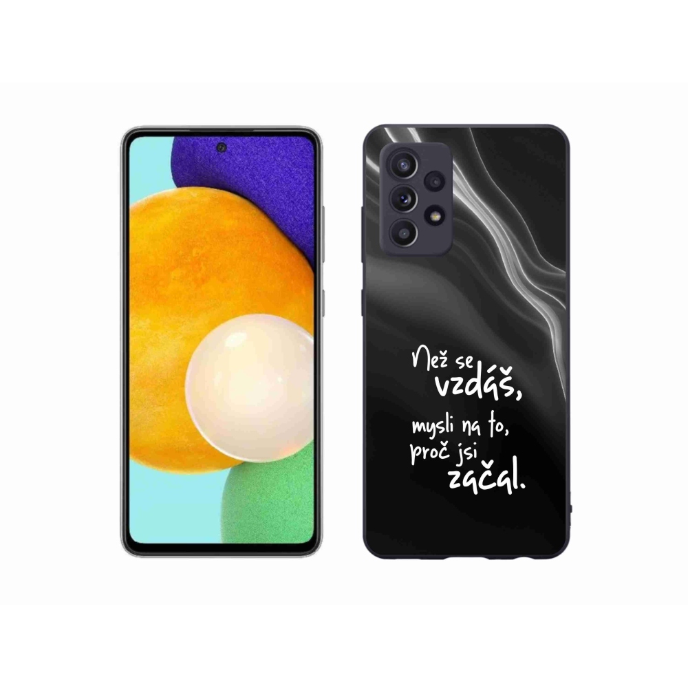 Gél borító mmCase Samsung Galaxy A52s 5G - idézet 2 fekete háttér