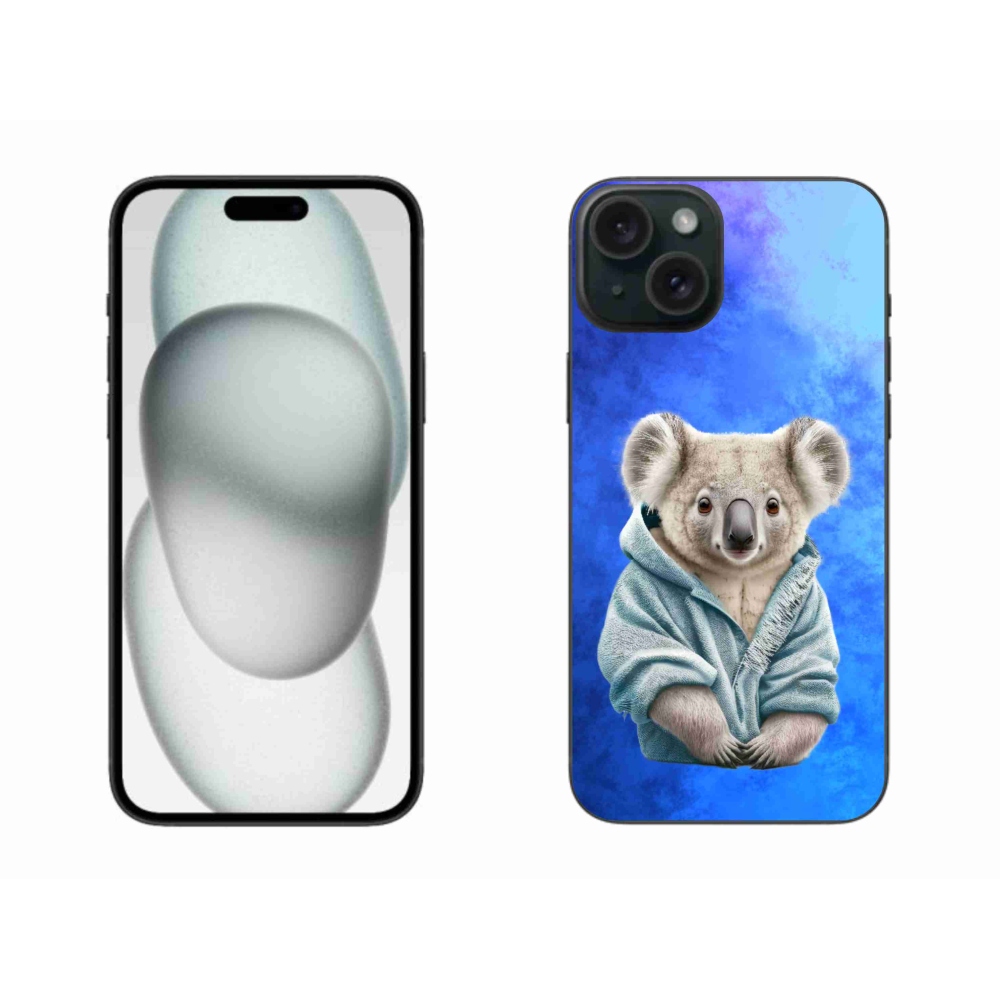 Zselés borítás mmCase iPhone 15 Plus készülékhez - koala pulóverben