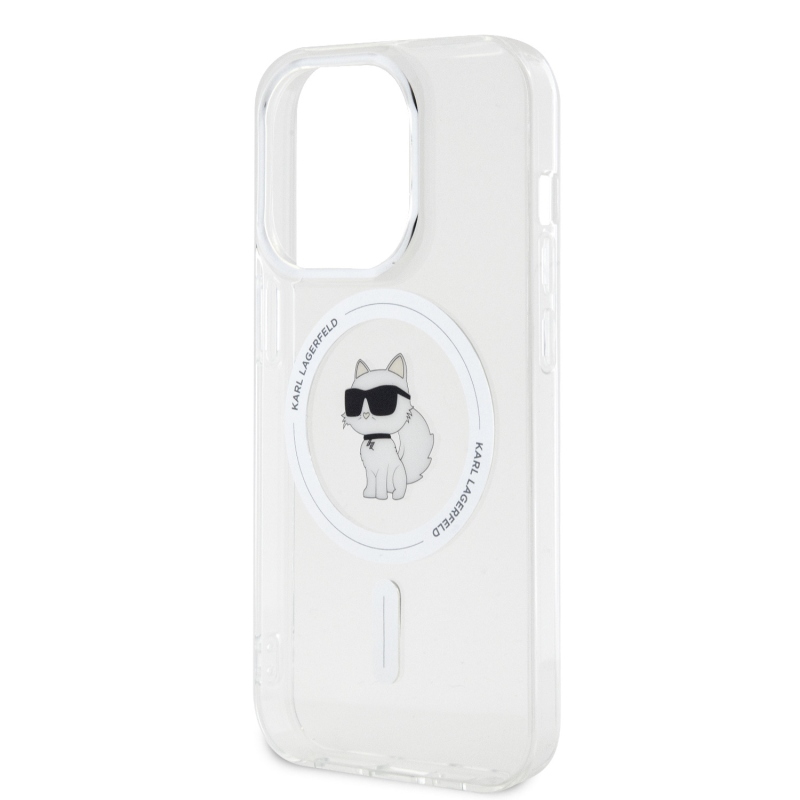 Karl Lagerfeld IML Choupette MagSafe MagSafe hátlap iPhone 15 Pro készülékhez - átlátszó