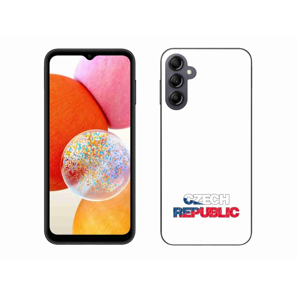 Gél borítás mmCase Samsung Galaxy A14 4G/5G - Csehország fehér háttérrel