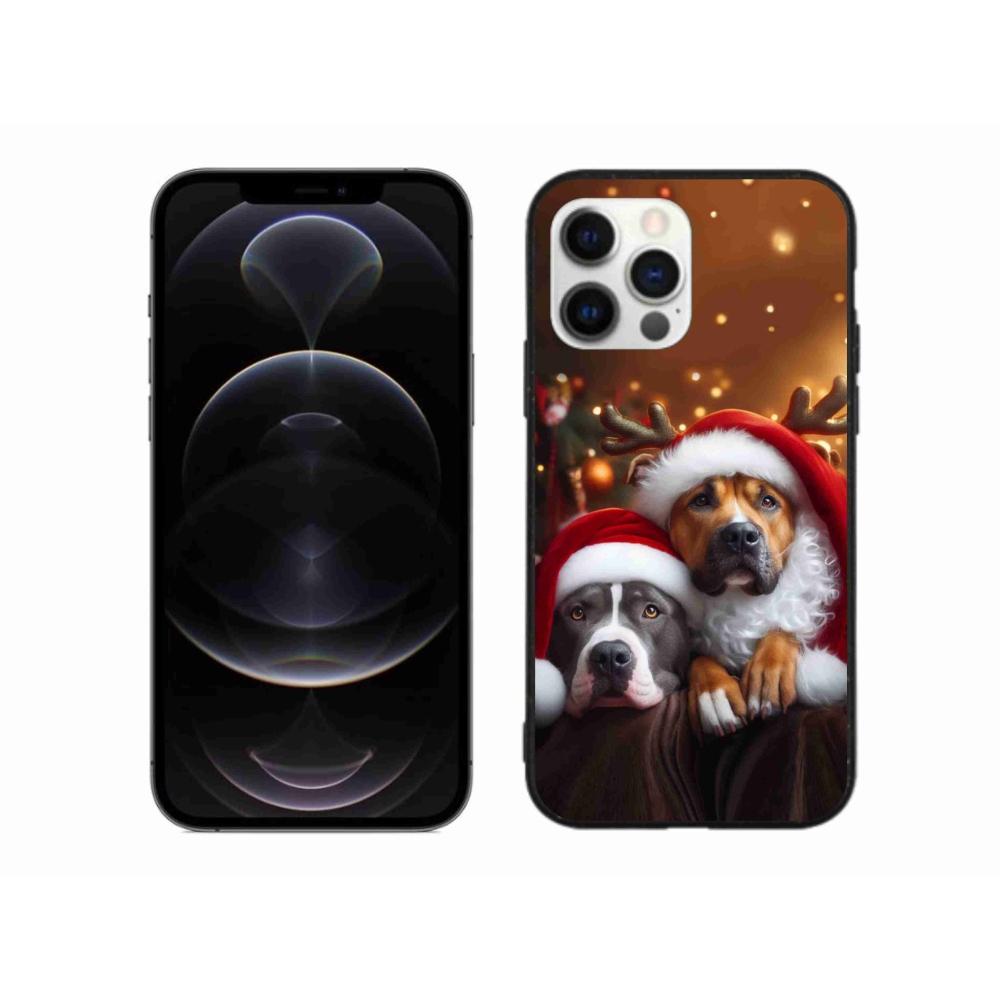 Gél borítás mmCase iPhone 12 Pro Max készülékhez - Karácsonyi kutyák