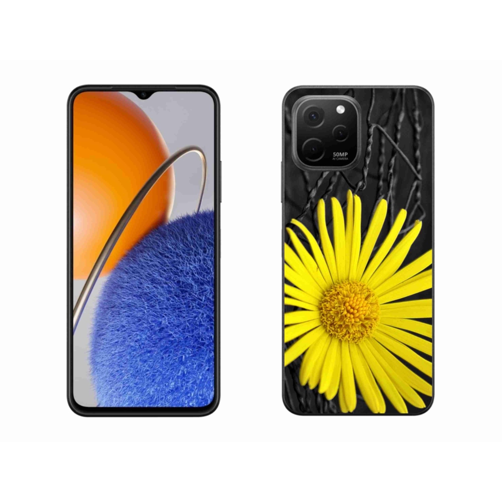 Gél borító mmCase a Huawei Nova Y61 készülékhez - sárga virág