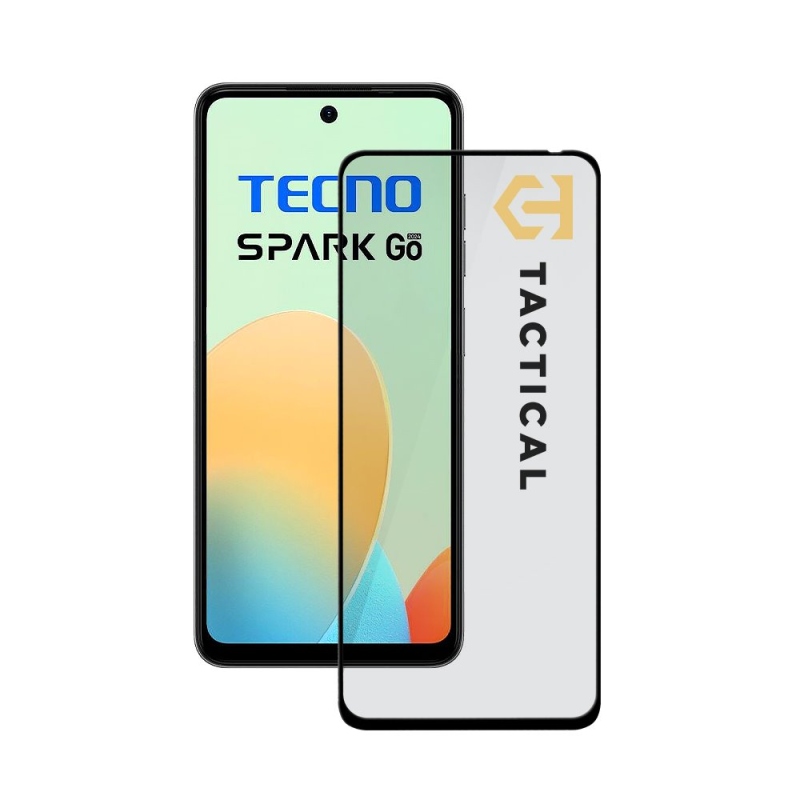 Taktikai üvegpajzs 5D üveg Tecno Spark GO 2024 Fekete