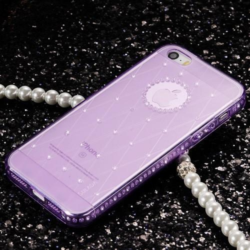 Rajna díszített zselés tok iPhone 6s Plus és 6 Plus készülékhez - lila