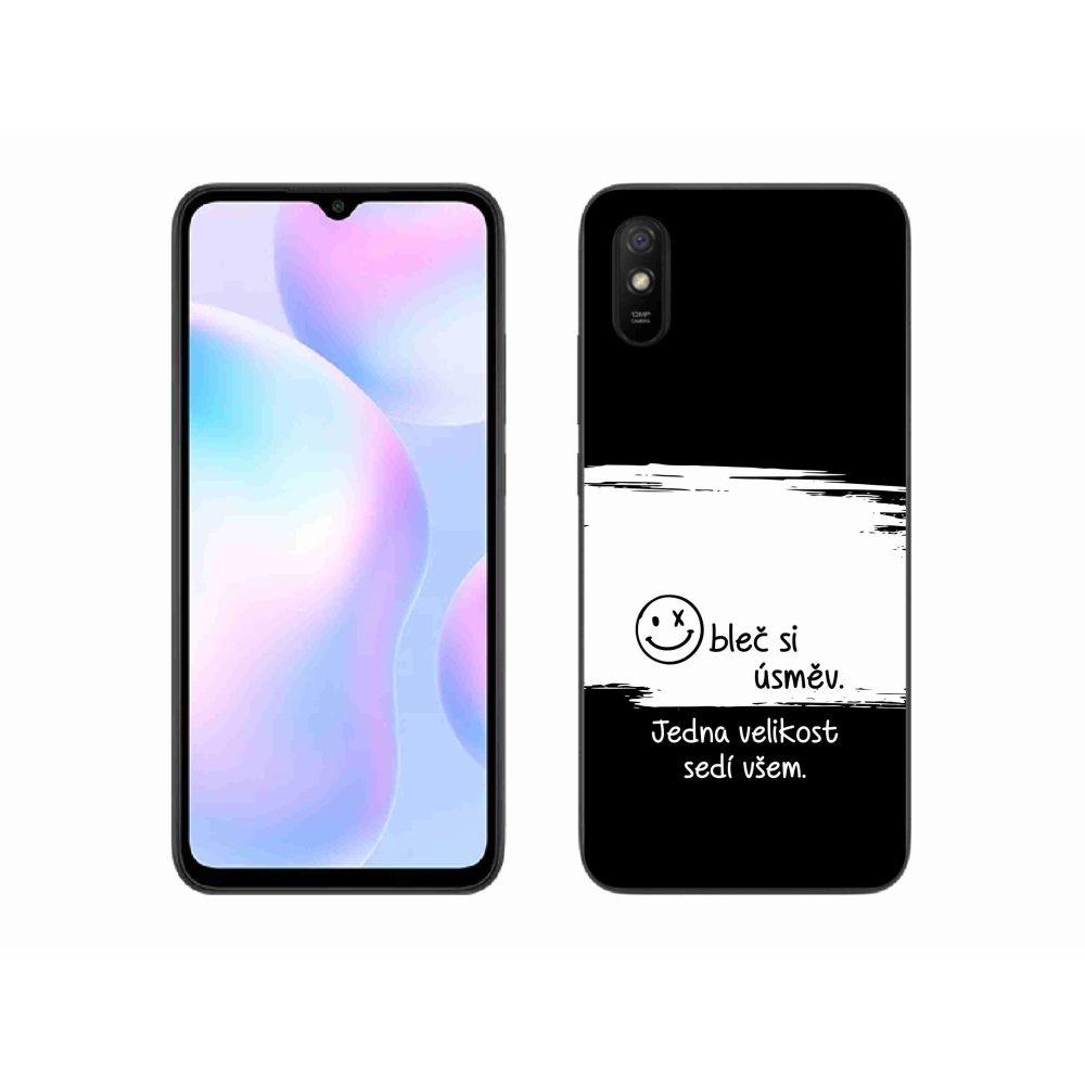 Gél borító mmCase a Xiaomi Redmi 9A - vicces szöveg 8 fehér és fekete háttérrel