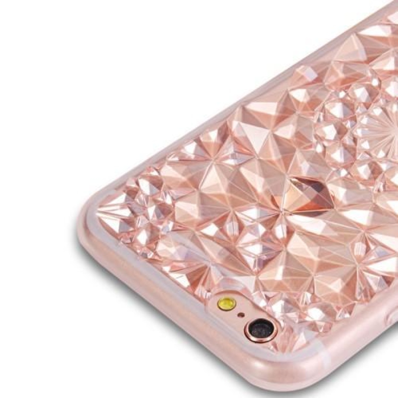 Rhomb 3D zselés tok iPhone 6s Plus és 6 Plus készülékhez - arany színben