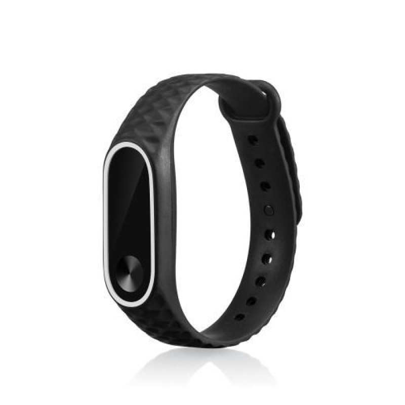 Rhomb gél szíj a Xiaomi Mi Band 2 készülékhez - fekete és fehér