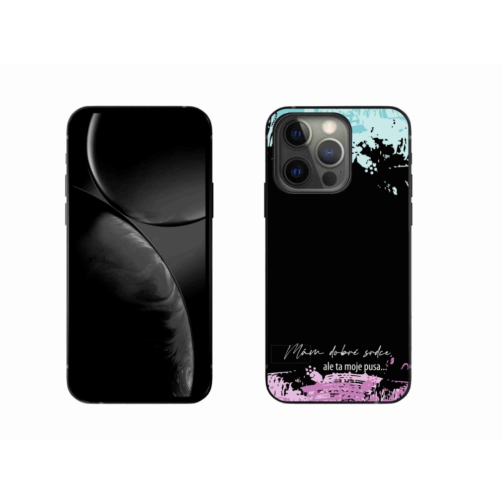Gél borítás mmCase iPhone 13 Pro 6.1 készülékhez - vicces szöveg 3 fekete háttér