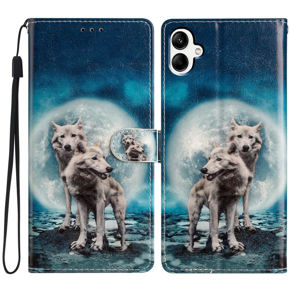 Egyedi könyvtáska Samsung Galaxy A06 4G - két farkas