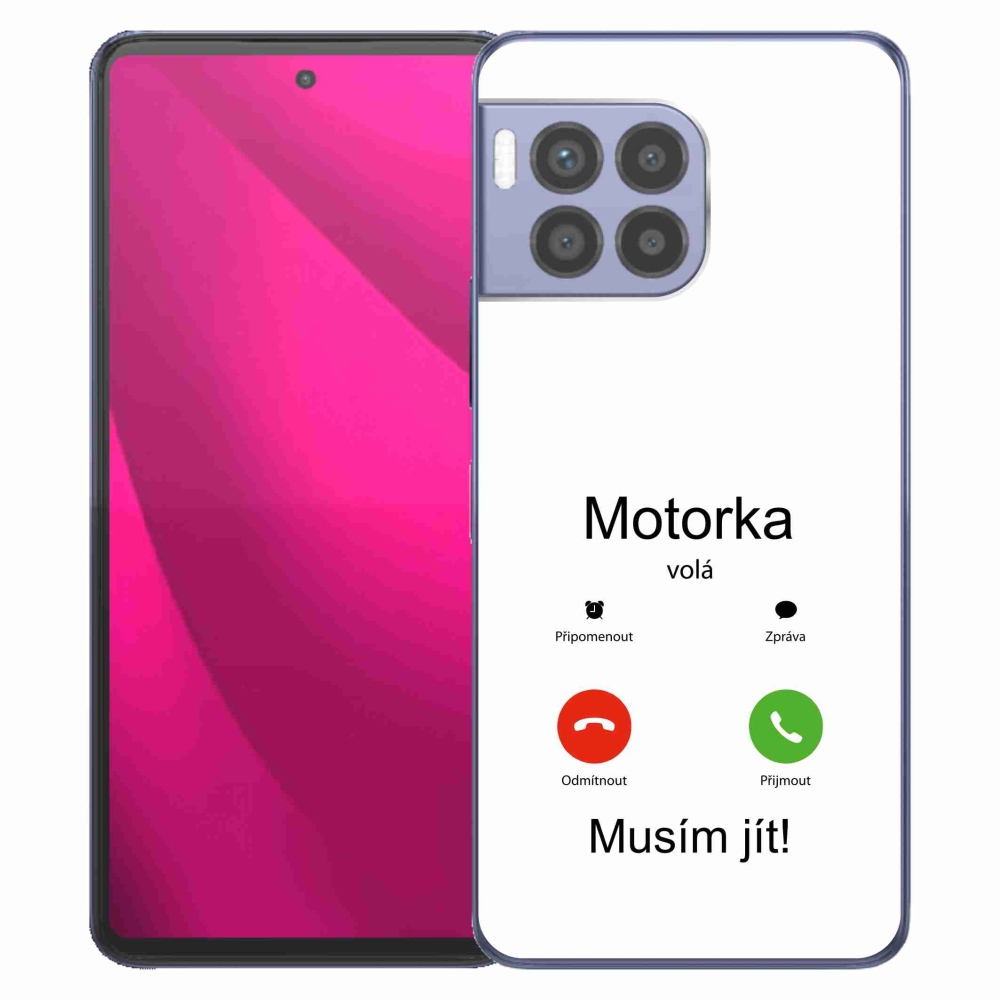 Zselés borítás mmCase a T-Mobile T Phone 2 Pro készülékhez - motoros hívások fehér háttérrel
