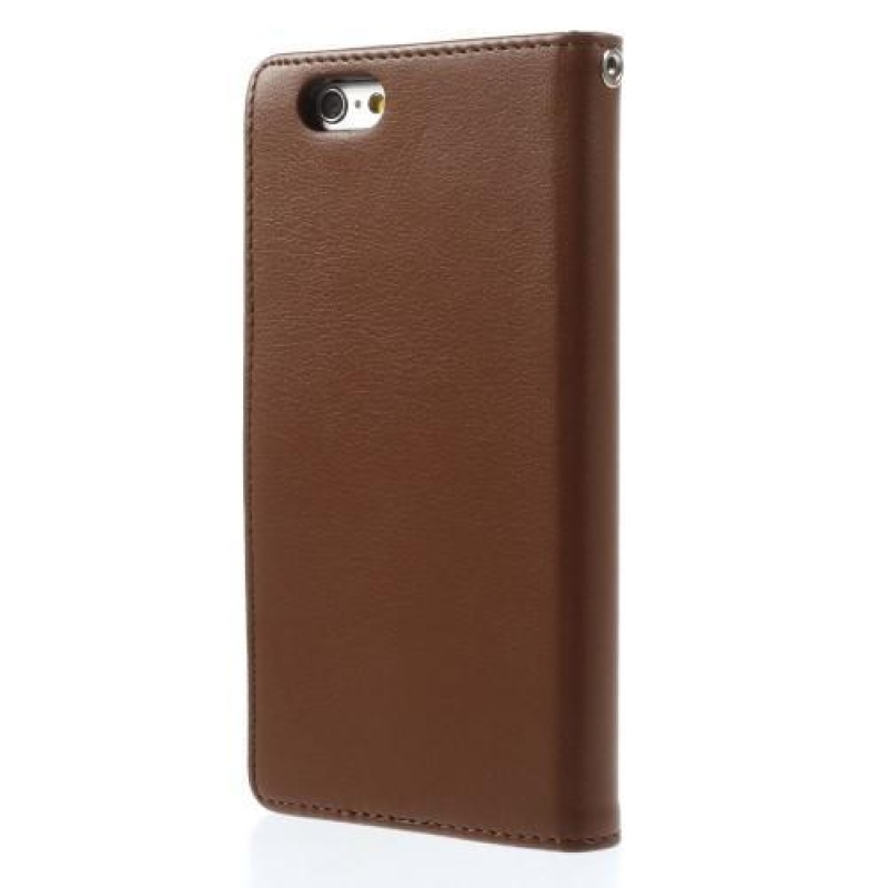 RichDiary PU bőr tok iPhone 6s Plus és 6 Plus készülékhez - barna színben