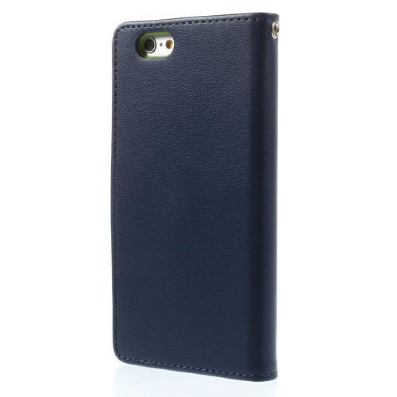 RichDiary PU bőr tok iPhone 6s Plus és 6 Plus készülékhez - sötétkék színben
