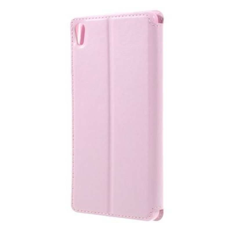 Richi PU bőr tok ablakkal Sony Xperia XA Ultra készülékhez - rózsaszín